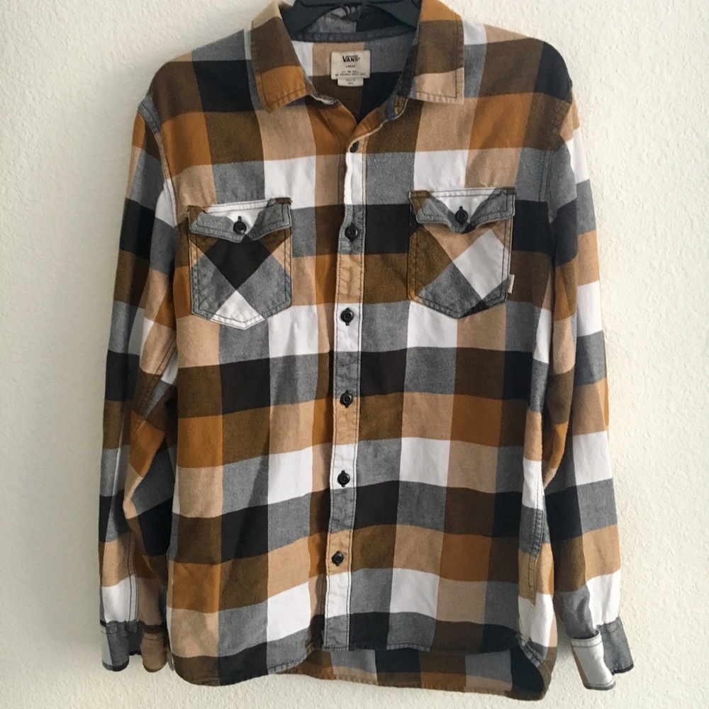 Mens Plaid Vans  Longsleeve T